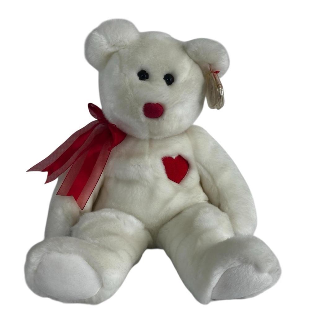 Ty Beanny Buddies “Valentino” Bear Vintage Y2K Plush Toycore Collectible